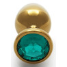 Ouch! Bijou anal Round Gem M 7 x 3.3cm Doré-Vert
